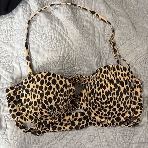 Leopard Print Bikini Top